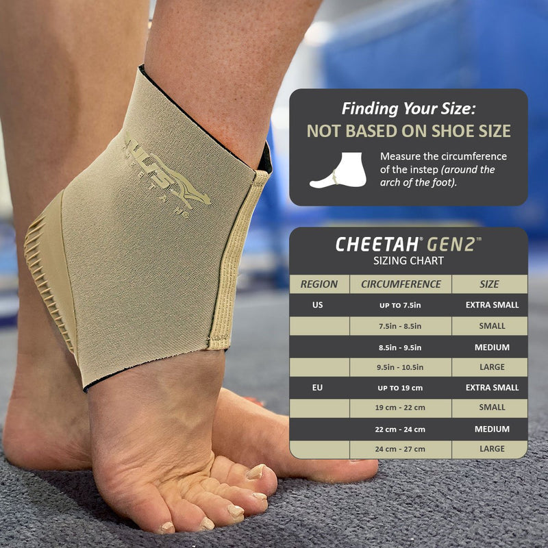 Tuli's Cheetah Gen2 Heel Cup with Compression Sleeve Youth Sizes (1 per pack)