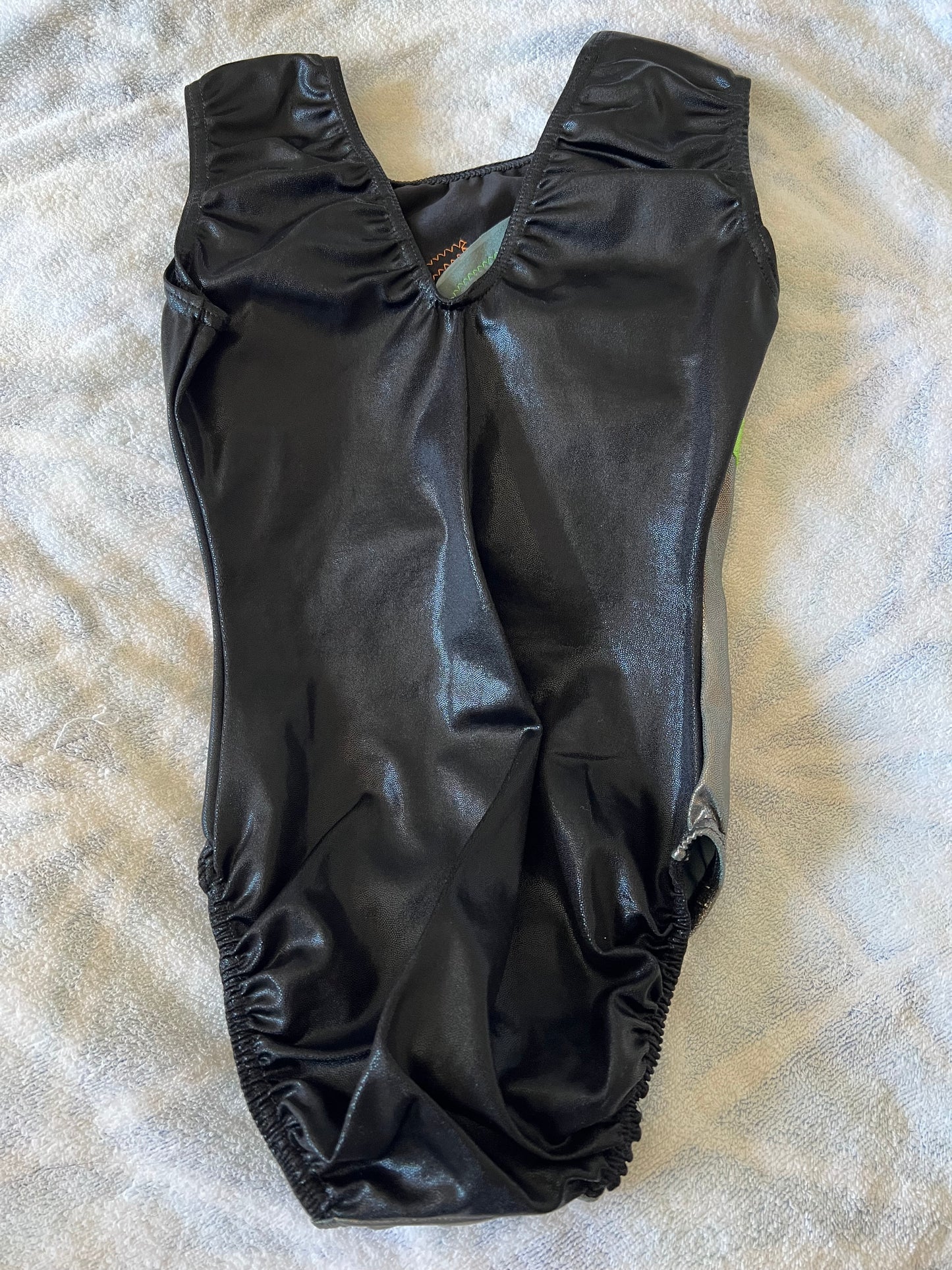 Milano Black and Silver with lime and orange spiral detail