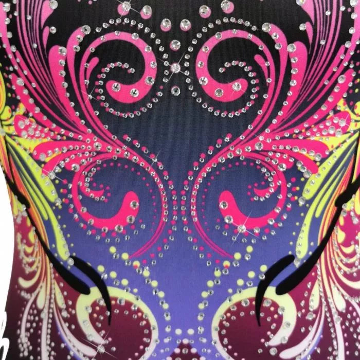Milano Roxy Sleeveless Leotard - Black Vanguard