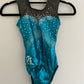 Milano Teal & Black mesh with diamante detail