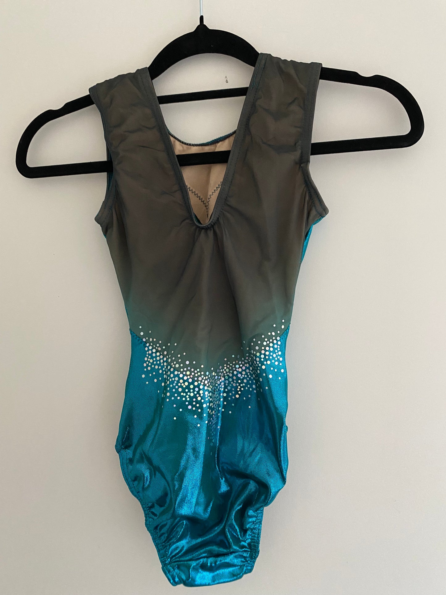 Milano Teal & Black mesh with diamante detail