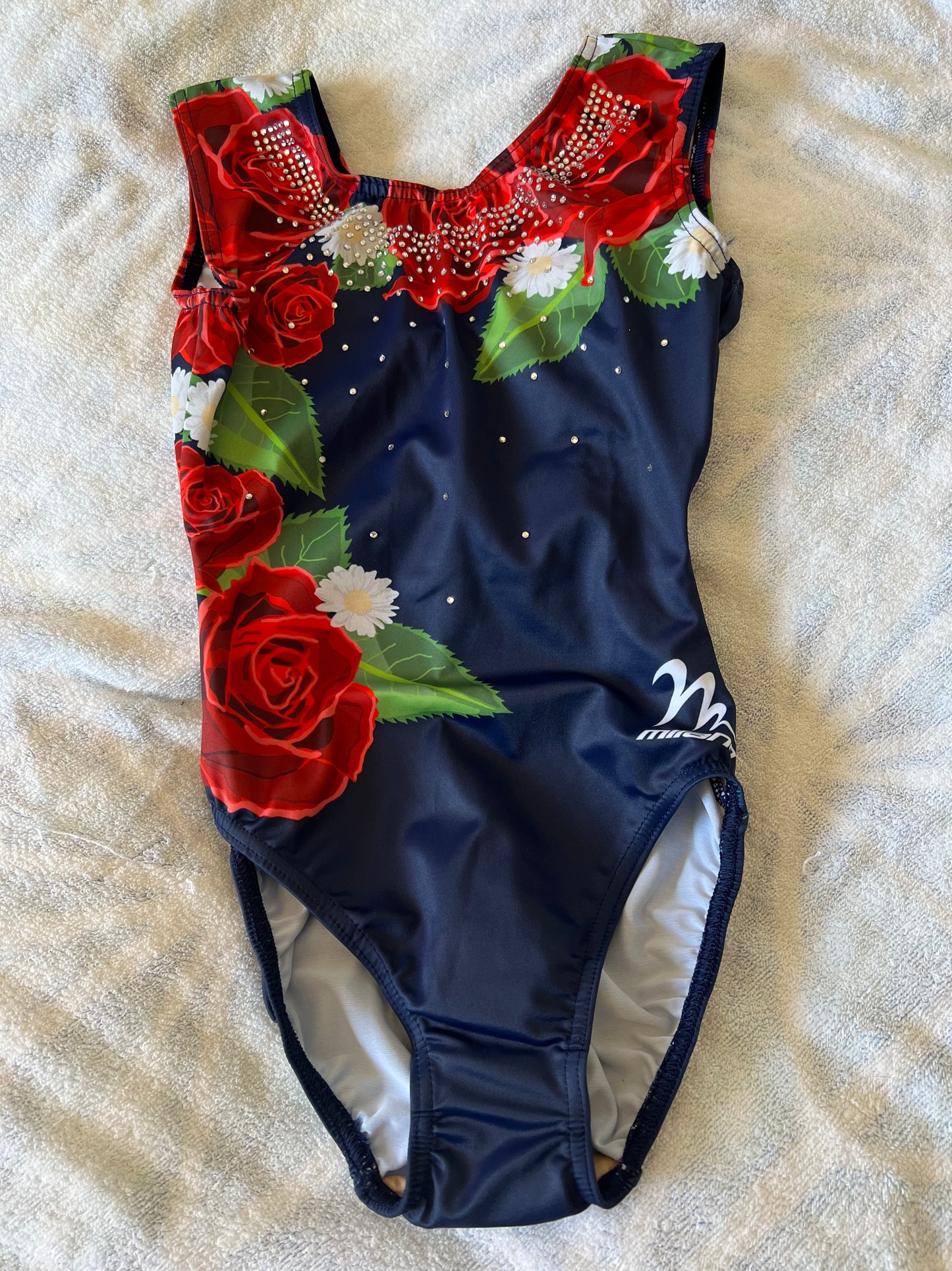 Milano Navy with Roses and Daisy detail