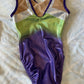 Milano Purple with lime, silver, flesh and diamante detail