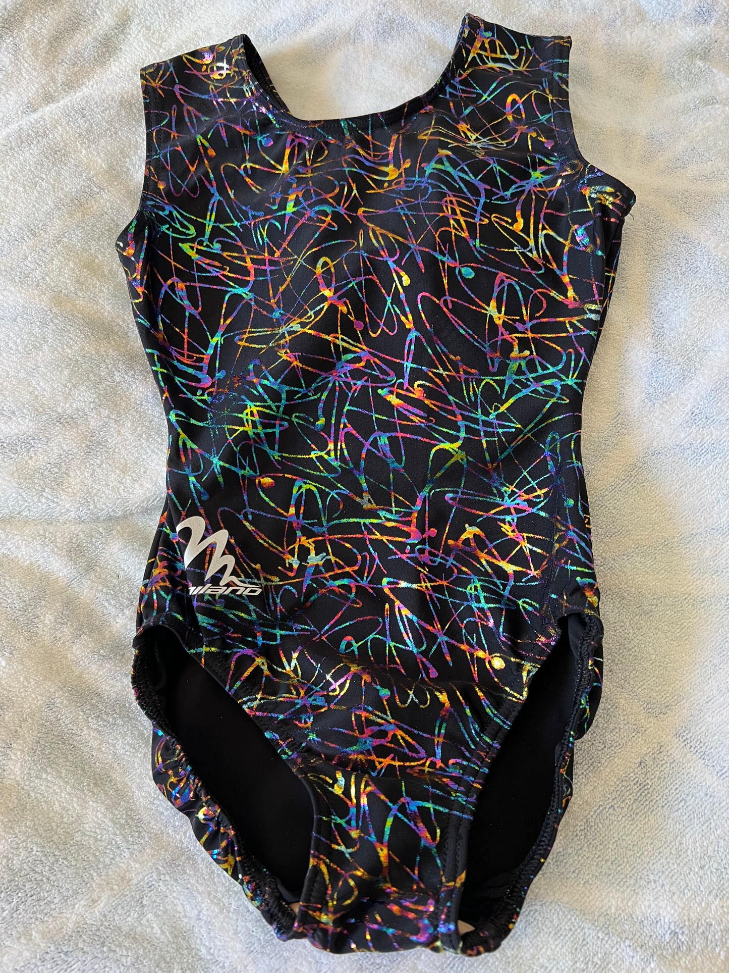 Milano Black with multi-coloured foil detail