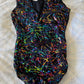 Milano Black with multi-coloured foil detail