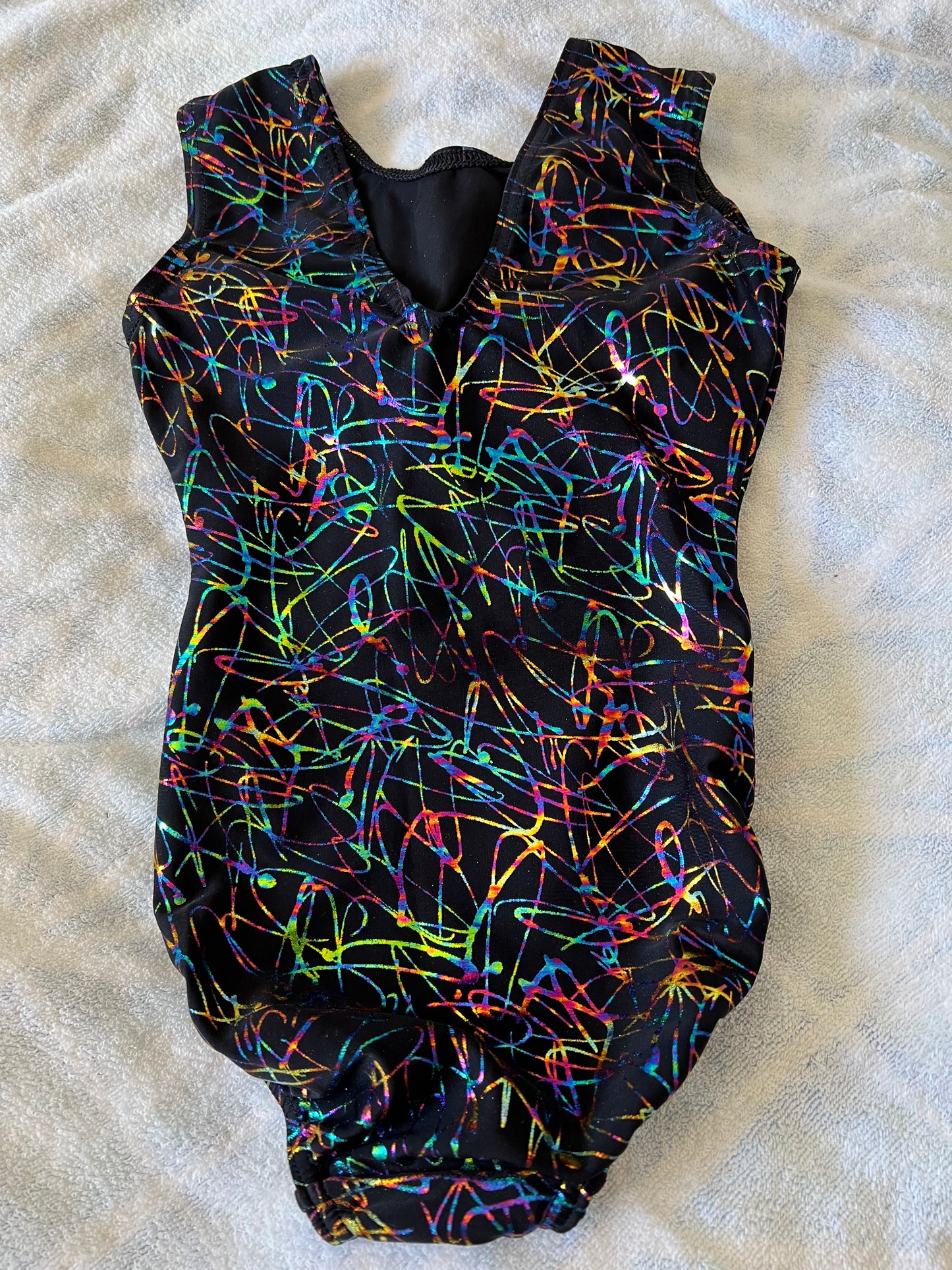 Milano Black with multi-coloured foil detail
