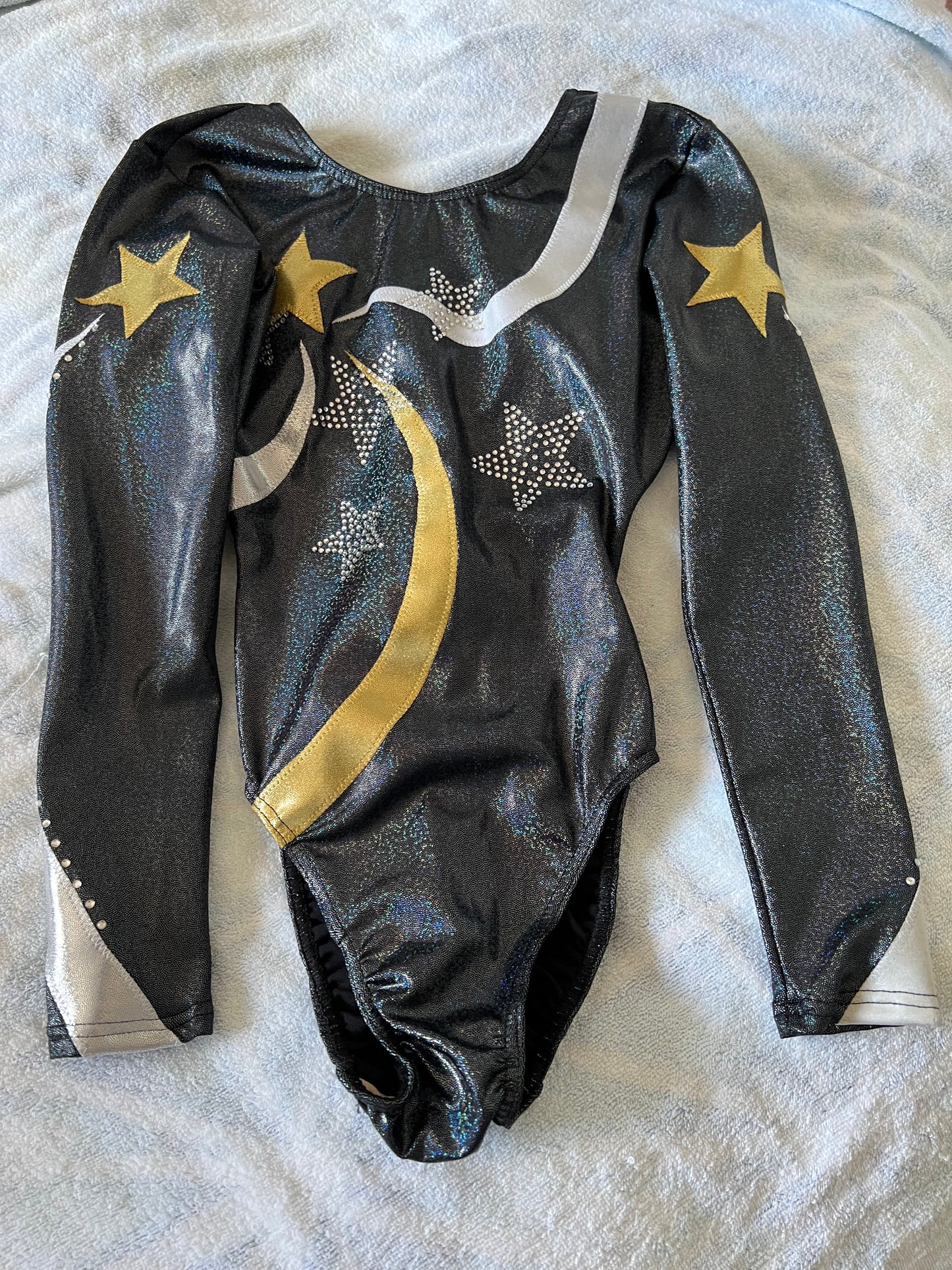 Milano Dark Grey long sleeve with silver and gold stars