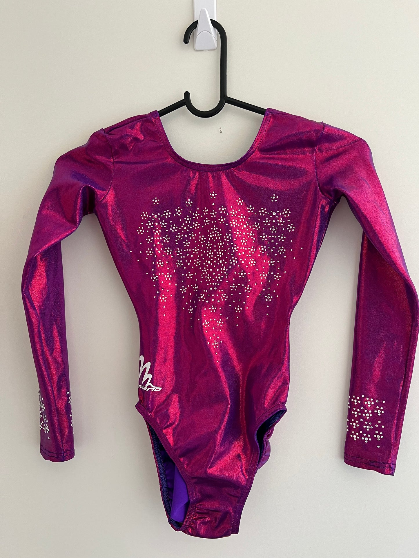 Milano Dark Pink long sleeve with Diamantes