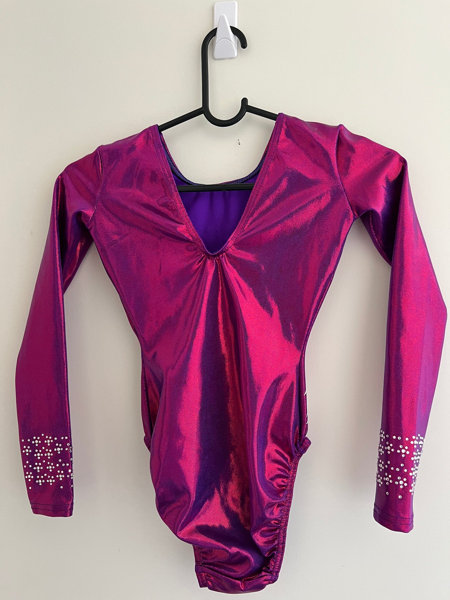 Milano Dark Pink long sleeve with Diamantes