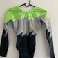 Milano long sleeve black silver and lime
