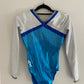 Milano Turquoise, Silver and blue long sleeve with diamantes