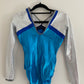 Milano Turquoise, Silver and blue long sleeve with diamantes