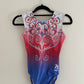 Milano Blue, pink, red and white ombre with detail